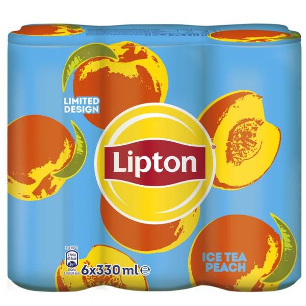LIPTON κρύο τσάι μαύρο ροδάκινο 6x330ml