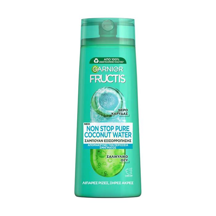 GARNIER Fructis σαμπουάν για λιπαρές ρίζες και ξηρές άκρες με καρύδα 400ml