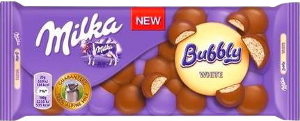 MILKA σοκολάτα bubbly white 100gr