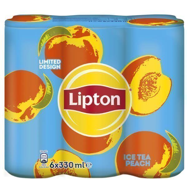LIPTON κρύο τσάι μαύρο ροδάκινο 6x330ml