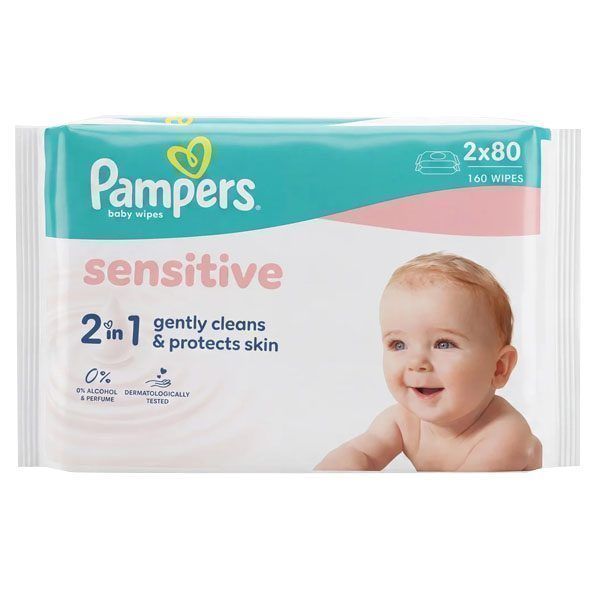 PAMPERS ΜΩΡΟΜΑΝΤΗΛΑ 2x80τεμ. - (SENSITIVE)