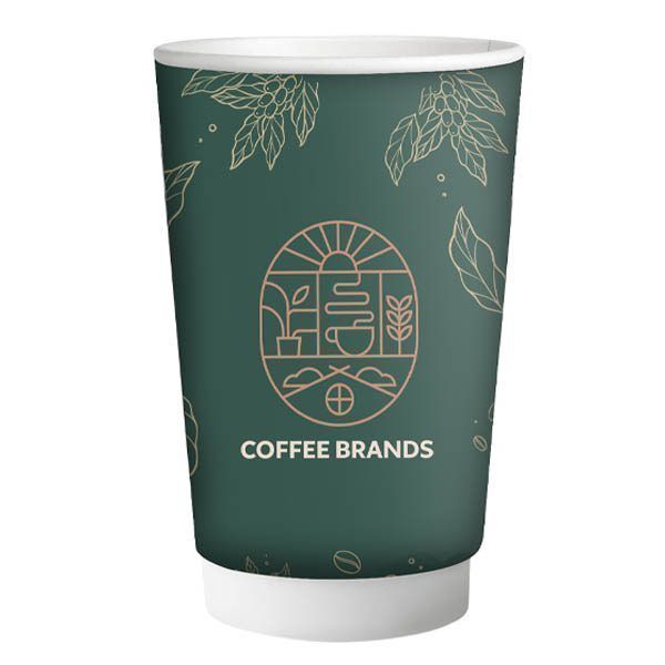 ΠΟΤΗΡΙ ΧΑΡΤΙΝΟ COFFEE BRANDS (DOUBLE WALL) (16οz) - (25τεμ.)