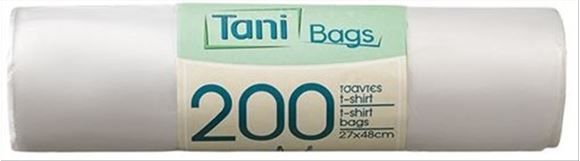 TANI HOME σακούλες φανελάκι t-shirt σε ρολό 37x22x14cm 200τεμ