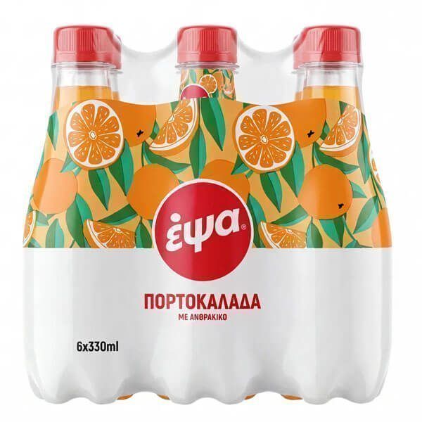 Έψα αναψυκτικά πορτοκαλάδα 6x330ml