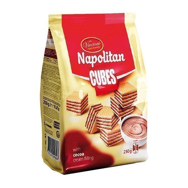 VINCINNI ΓΚΟΦΡΕΤΕΣ 250gr. - (ΚΑΚΑΟ)