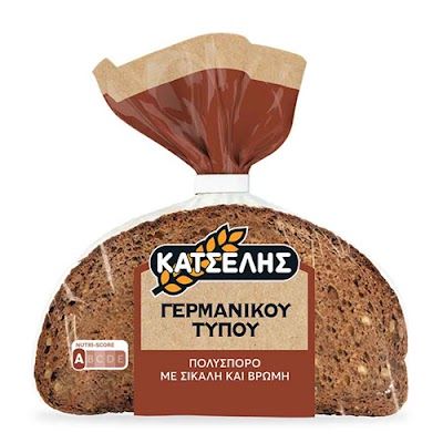 ΚΑΤΣΕΛΗΣ ψωμί γερμανικού τύπου πολύσπορο με σίκαλη και βρώμη 500gr