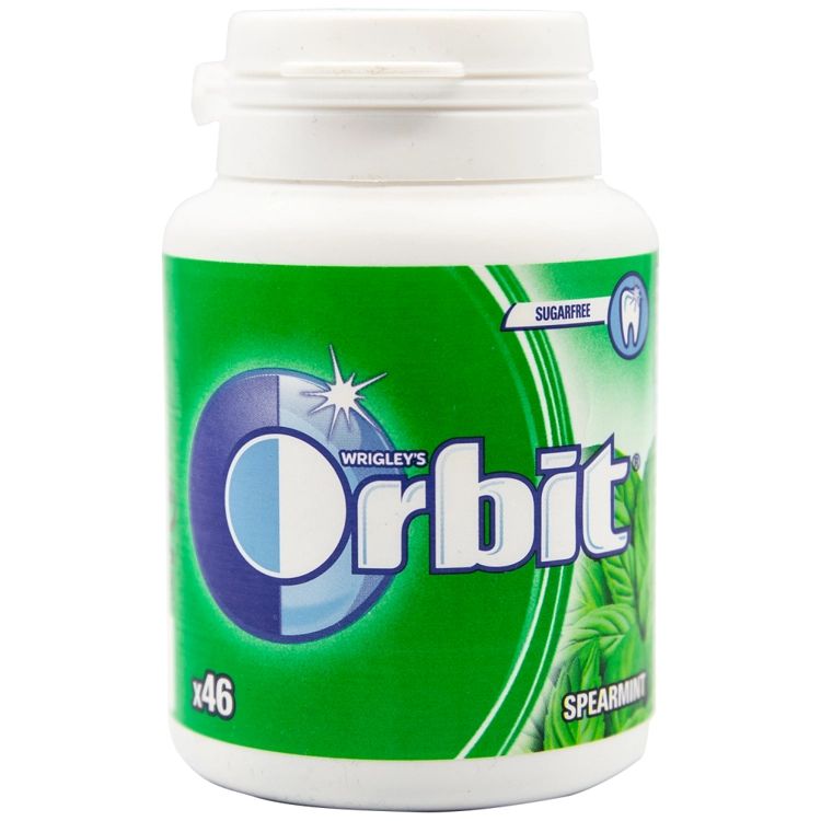 ORBIT τσίχλες spearmint μπουκάλι 64gr