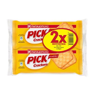 ΠΑΠΑΔΟΠΟΥΛΟΥ κράκερ pick crackers κλασικά 2x100gr