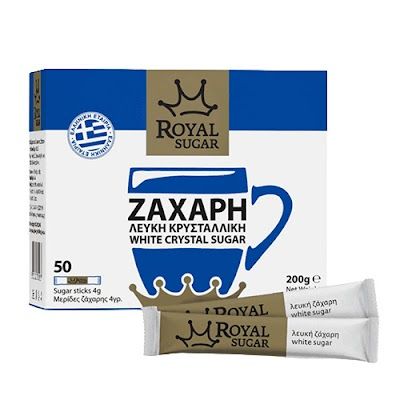 ROYAL ζάχαρη λευκή κρυσταλλική σε στικ 50x4gr
