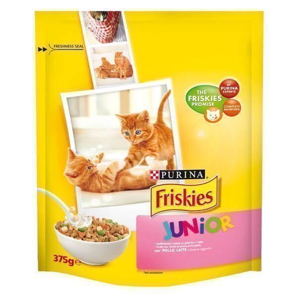 FRISKIES ΓΑΤΟΤΡΟΦΗ ΦΑΚΕΛΑΚΙ 375gr - (JUNIOR) (ΚΟΤΟΠΟΥΛΟ-ΓΑΛΟΠΟΥΛΑ-ΛΑΧΑΝΙΚΑ-ΓΑΛΑ)