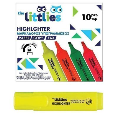ΜΑΡΚΑΔΟΡΟΣ ΥΠΟΓΡΑΜΜΙΣΗΣ THE LITTLIES ΚΙΤΡΙΝΟΣ 10 ΤΜΧ.