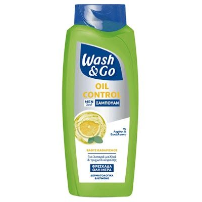 WASH και GO σαμπουάν 2σε1 για λιπαρά μαλλιά 650ml
