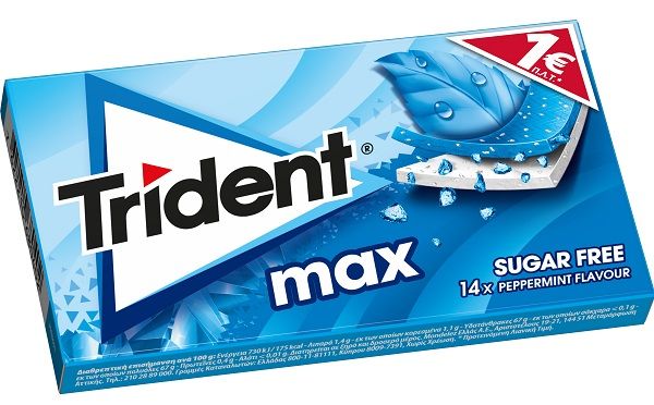 TRIDENT Max τσίχλες με μέντα 27gr – Καραμέλες, Γλειφιτζούρια και Τσίχλες