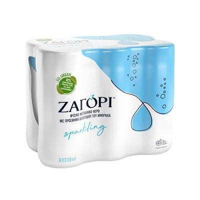 ΖΑΓΟΡΙ ανθρακούχο φυσικό μεταλλικό νερό 6x330ml – Ζαγόρι – Εμφιαλωμένα Νερά