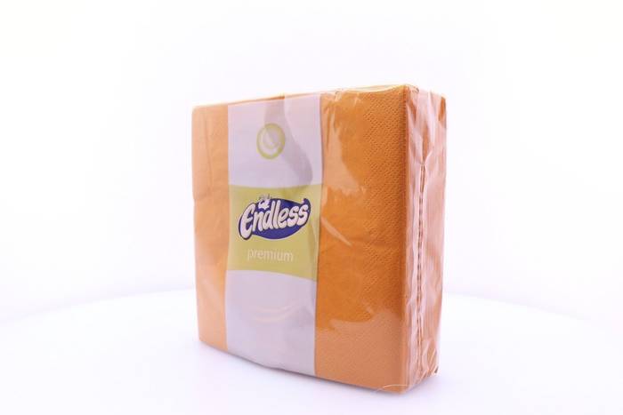 ENDLESS χαρτοπετσέτες premium πορτοκαλί 33x33cm 50 φύλλα