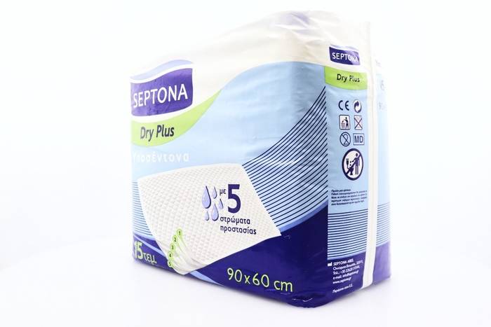 SEPTONA dry plus υποσέντονα 90x60cm 15τεμ