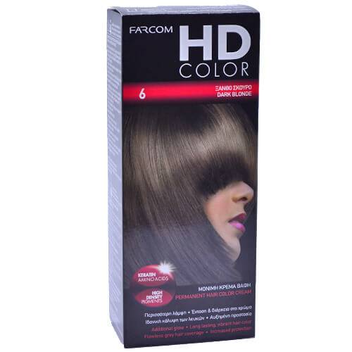 FARCOM HD color set βαφή μαλλιών No6 60ml