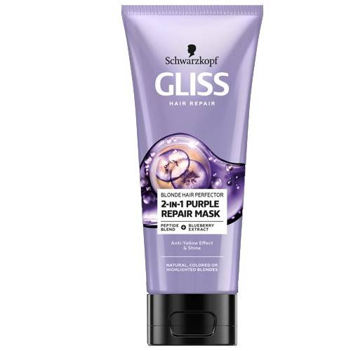 SCHWARZKOPF Gliss μάσκα μαλλιών blonde perfector 200ml