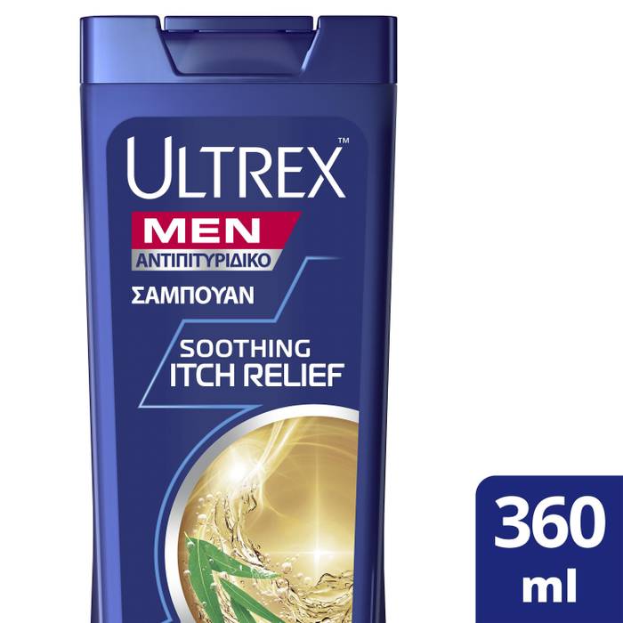 ULTREX σαμπουάν men αντιπιτυριδικό για ευαίσθητες επιδερμίδες 360ml