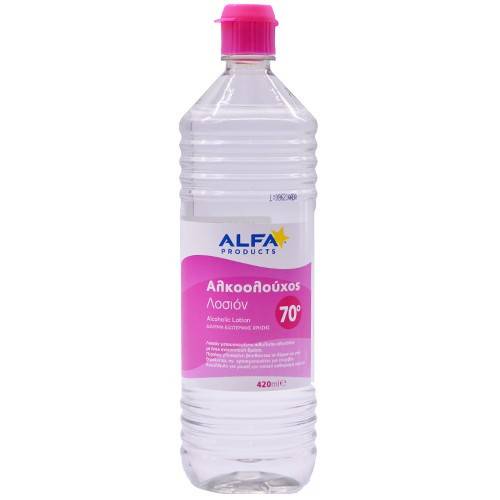 ALFA αλκοολούχος λοσιόν 70 βαθμών 420ml
