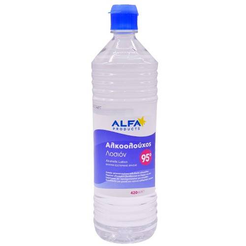 ALFA αλκοολούχος λοσιόν 95 βαθμών 420ml