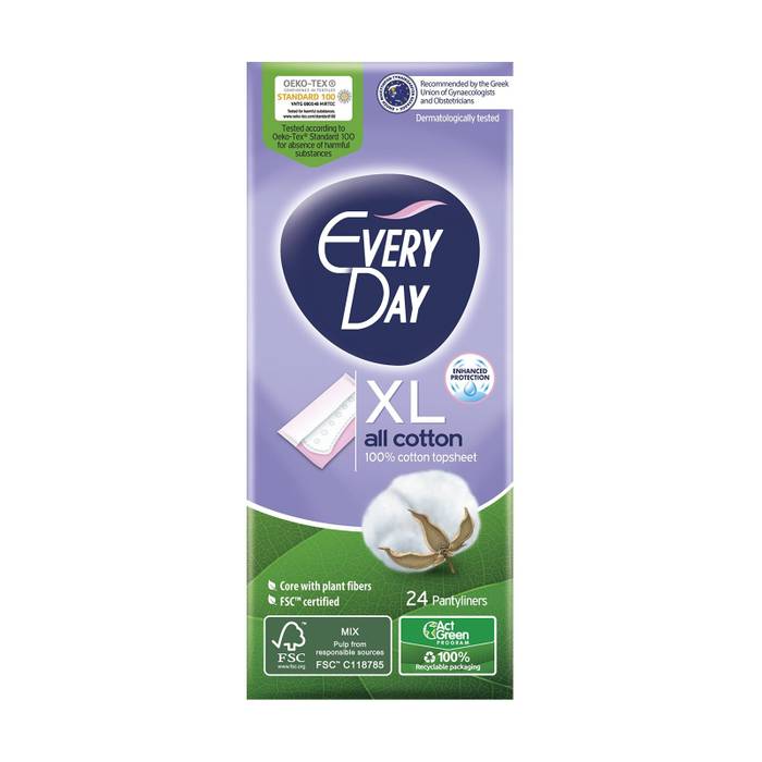 EVERY DAY σερβιετάκια all cotton extra long 24τεμ
