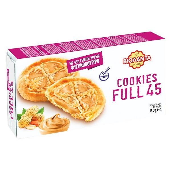 ΒΙΟΛΑΝΤΑ μπισκότα cookies full 45 με φυστικοβούτυρο 150gr
