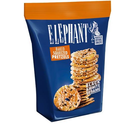 ELEPHANT mini πρέτσελς με μαύρο και λευκό σουσάμι 70gr