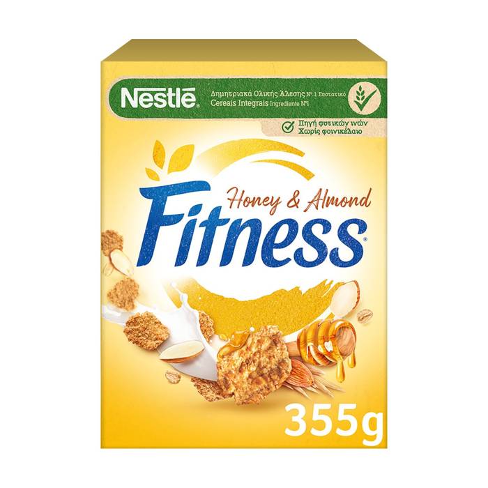 NESTLE δημητριακά fitness με μέλι και αμύγδαλα 355gr