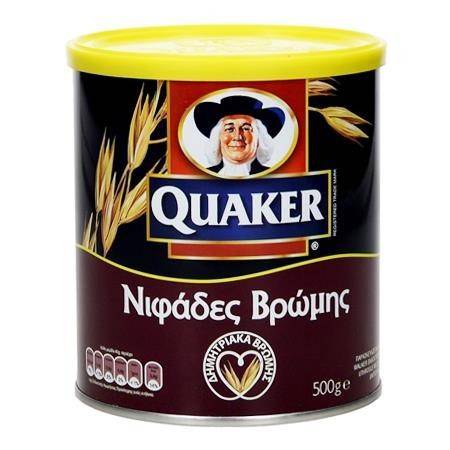 QUAKER νιφάδες βρώμης σε μεταλλικό κουτί 500gr