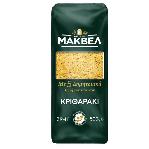 ΜΑΚΒΕΛ ζυμαρικά κριθαράκι 5 δημητριακών 500gr