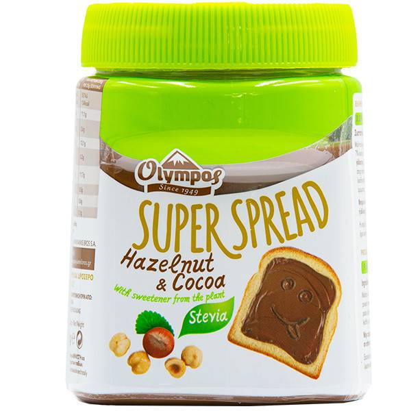 ΟΛΥΜΠΟΣ super spread πραλίνα φουντουκιού με στέβια 350gr