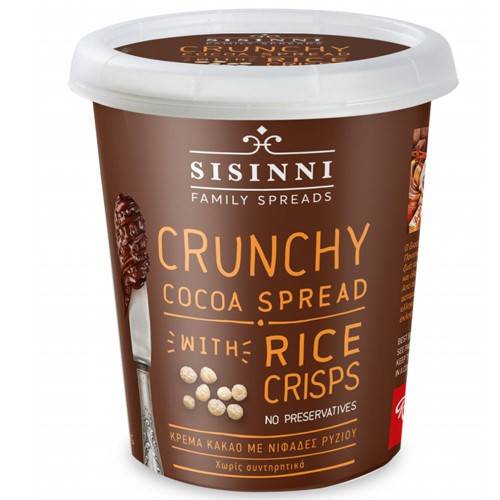 SISINNI πραλίνα κακάο με νιφάδες ρυζιού crunchy 400gr