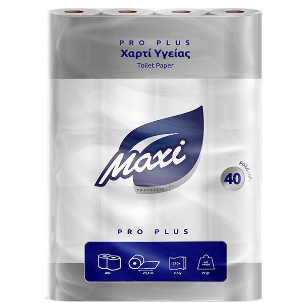 MAXI χαρτί υγείας Pro Plus 2φυλλο 40x77gr