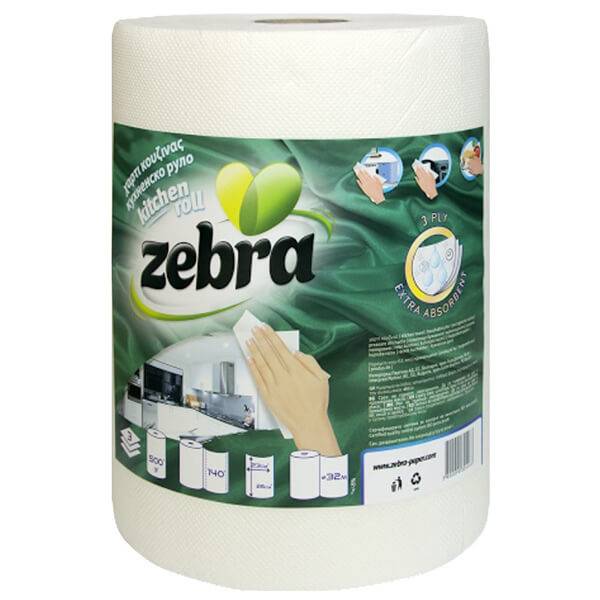 ZEBRA χαρτί κουζίνας 3φυλλο 500gr
