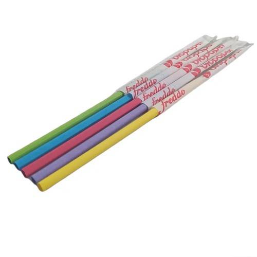 BIO PAPER χάρτινα καλαμάκια freddo ντυμένα πολύχρωμα 17,5cm 500τεμ