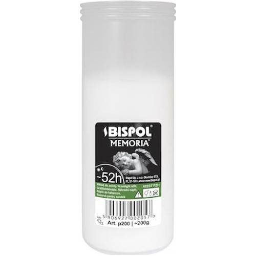 BISPOL κερί λευκό διάρκειας 52 ωρών p200