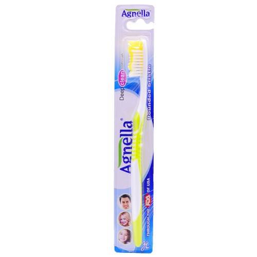 AGNELLA οδοντόβουρτσα μέτρια e608 σε διάφορα χρώματα 1τεμ