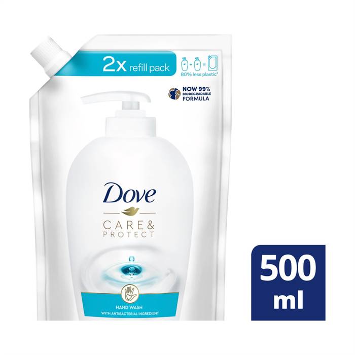 DOVE κρεμοσάπουνο αντιβακτηριακό Care και Protect σακούλα 500ml
