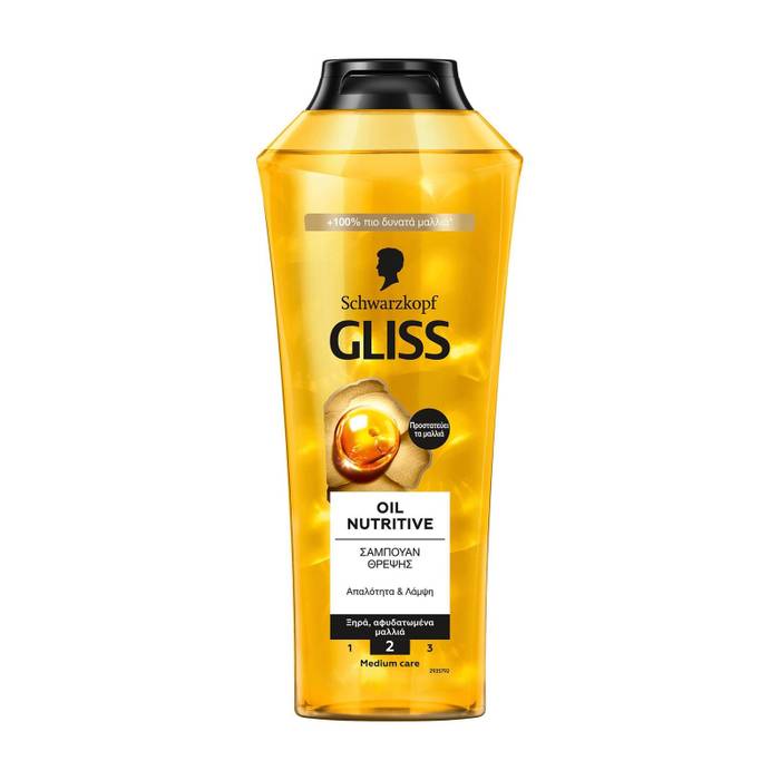 SCHWARZKOPF Gliss σαμπουάν θρέψης oil nutritive για πολύ ταλαιπωρημένα ή ξηρά μαλλιά 400ml