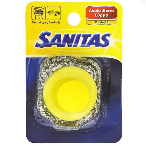SANITAS inox pro ανοξείδωτο σύρμα κουζίνας με λαβή