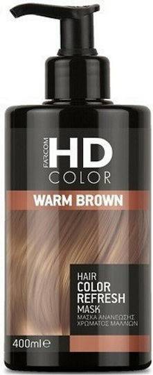 FARCOM HD μάσκα ανανέωσης χρώματος μαλλιών warm brown 400ml