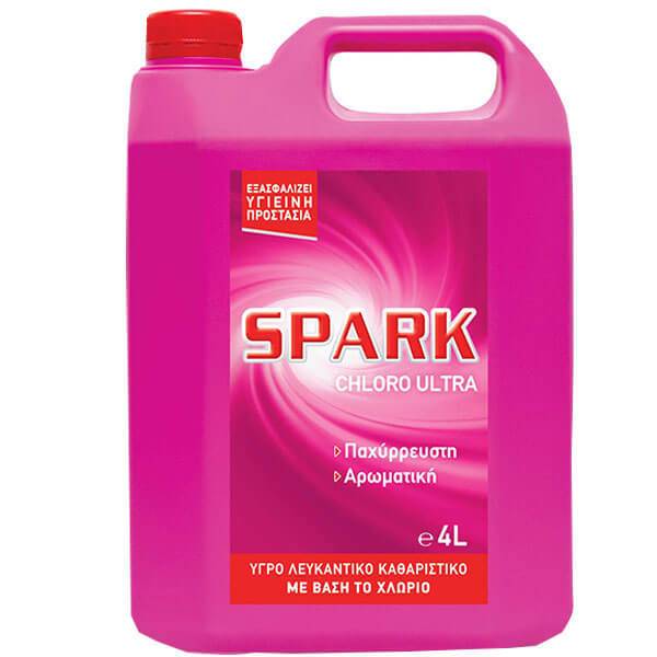 SPARK παχύρρευστη χλωρίνη ροζ 4lt