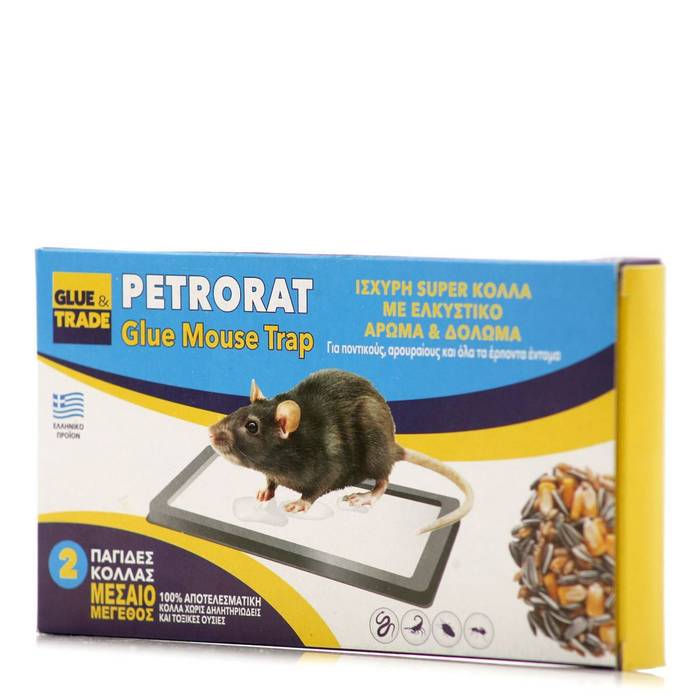 PETRORAT μεσαία παγίδα κόλλας για ποντίκια 2τεμ