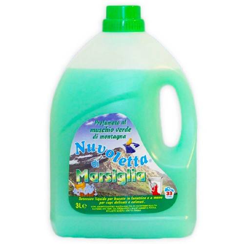 NUVOLETTA υγρό πλυντηρίου ρούχων Marsiglia Muschio Verde 3lt