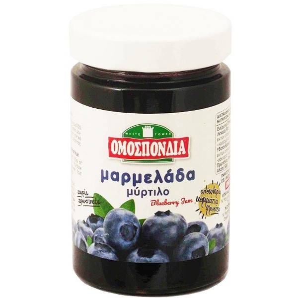 ΟΜΟΣΠΟΝΔΙΑ μαρμελάδα μύρτιλο βάζο 360gr