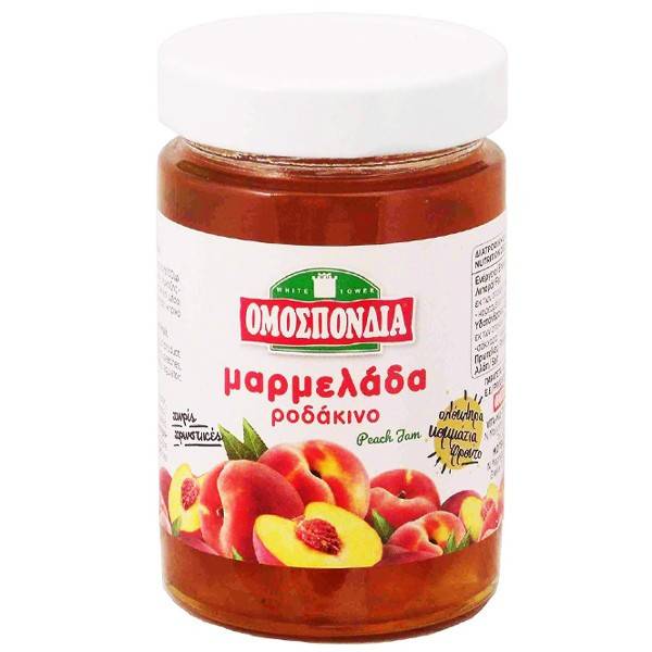 ΟΜΟΣΠΟΝΔΙΑ μαρμελάδα ροδάκινο βάζο 360gr