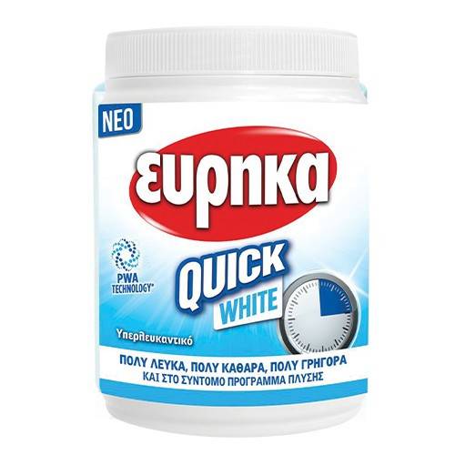 ΕΥΡΗΚΑ quick white υπερλευκαντικό ρούχων σε σκόνη 400gr