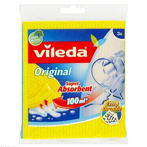 VILEDA πανιά καθαρισμού μικροϊνών γενικής χρήσης 18x20cm 3τεμ