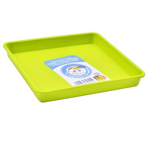 ET PLAST πιάτο αναϊς τετράγωνης γλάστρας λαδί 12x12cm